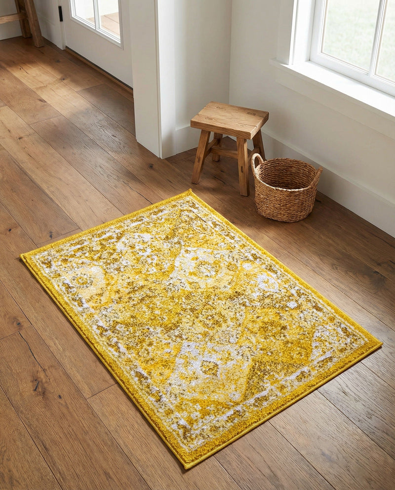 Brighton Terrace Collection Area Rug -  Rottingdean (Yellow) Rectangle Yellow  lifestyle 14