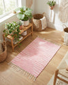 Thar Cotton Collection Area Rug - Jaisalmer (Rose) Rectangle Rose  lifestyle 15