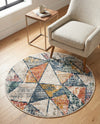 Jewel Oasis Collection Area Rug -  Topaz Round Multi  lifestyle 51