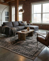 Geneva Terrace Collection Area Rug -  Vevey Rectangle Gray  lifestyle 17