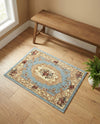 Versailles Elegance Collection Area Rug -  Louveciennes (Light Blue) Rectangle Light Blue  lifestyle 19