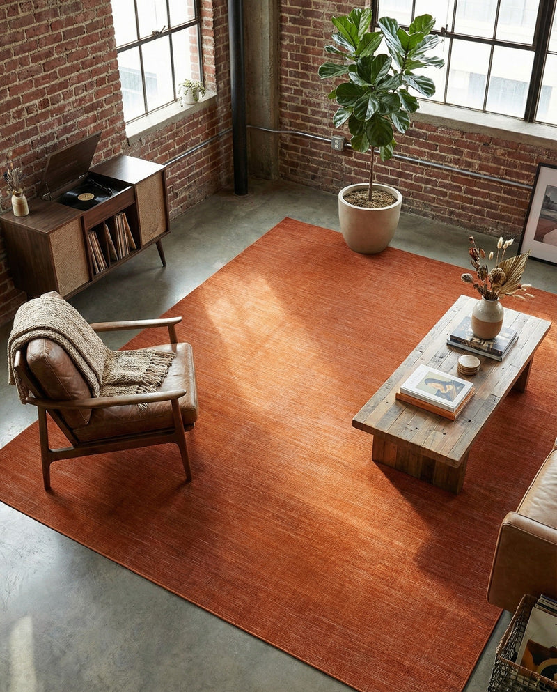 Soho Elegance Collection Area Rug - Chelsea (Salmon) Rectangle Salmon  lifestyle 15