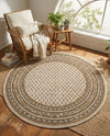 Soho Elegance Collection Area Rug -  Mercer (Beige) Round Beige  lifestyle 51