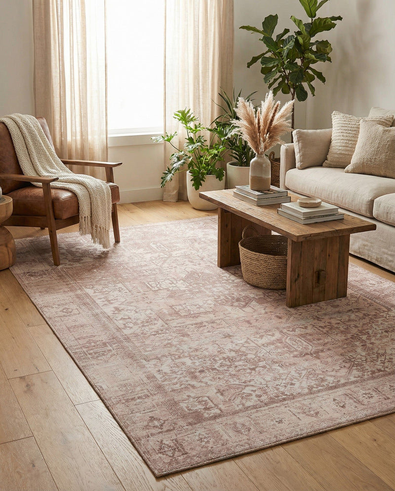 Heritage Elegance Collection Area Rug -  Windsor (Beige) Rectangle Beige  lifestyle 6