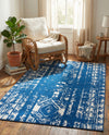 Brighton Stripes Collection Area Rug - Sussex (Navy Blue) Rectangle Navy Blue  lifestyle 13