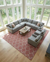 Savannah Pergola Collection Area Rug - Arbor (Rust Red) Square Rust Red  lifestyle 61