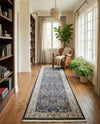 Persian Elegance Collection Area Rug -  Kerman (Navy Blue) Runner Navy Blue  lifestyle 33