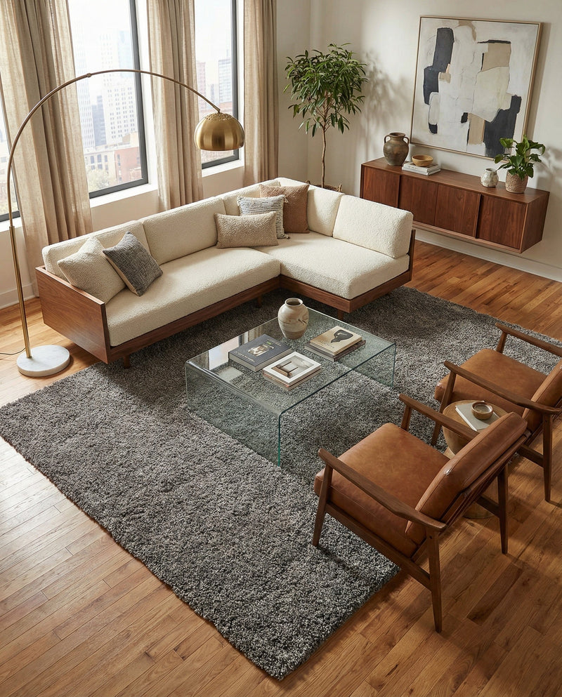 Plush Oasis Collection Area Rug - Serenity (Cloud Gray) Rectangle Cloud Gray  lifestyle 21
