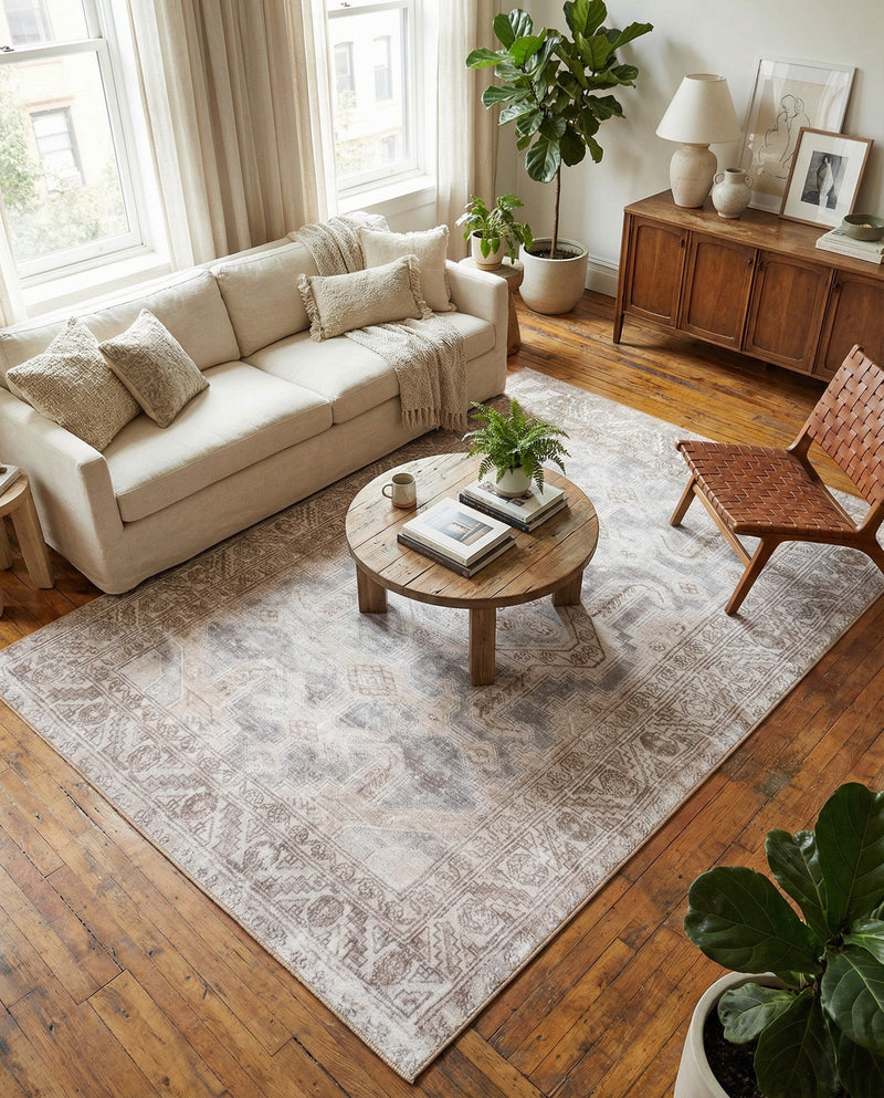 Heritage Elegance Collection Area Rug -  Charlottenburg Rectangle Gray  lifestyle 12
