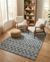 Geo Garden Lattice Collection Area Rug -  Andalusia Rectangle Harbor Blue  lifestyle 37