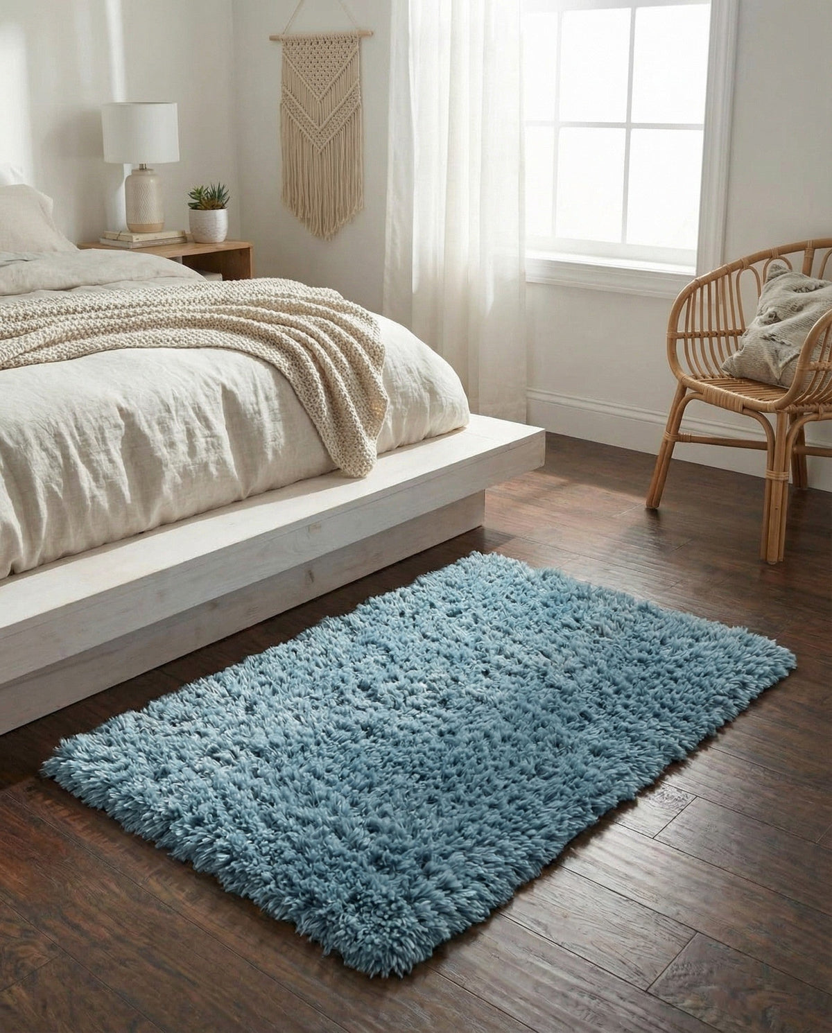 Eternal Plush Oasis Collection Area Rug -  Tranquility (Aegean Blue) Rectangle Aegean Blue  lifestyle 31