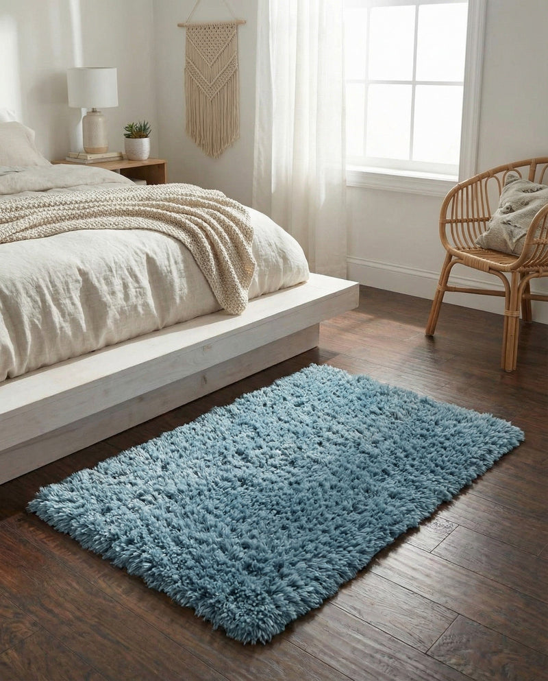 Eternal Plush Oasis Collection Area Rug -  Tranquility (Aegean Blue) Rectangle Aegean Blue  lifestyle 31