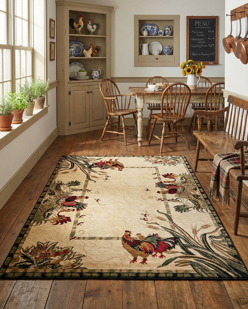 Rural Charm Collection Area Rug - Meadowbrook Rectangle Cream  lifestyle 30