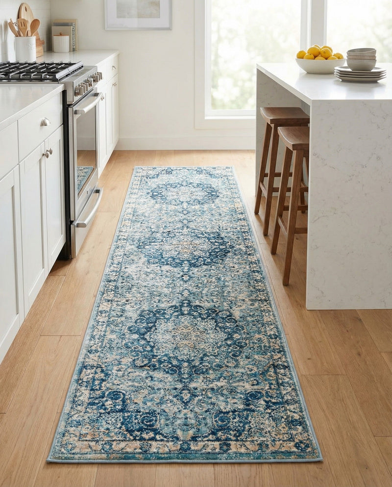 Coastal Haven Collection Area Rug - Seabreeze (Navy Blue) Runner Navy Blue  lifestyle 42