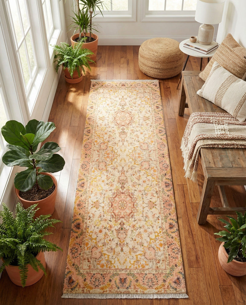 Bazaar Chic Collection Area Rug -  Fez Runner Ivory and Gold  lifestyle 49