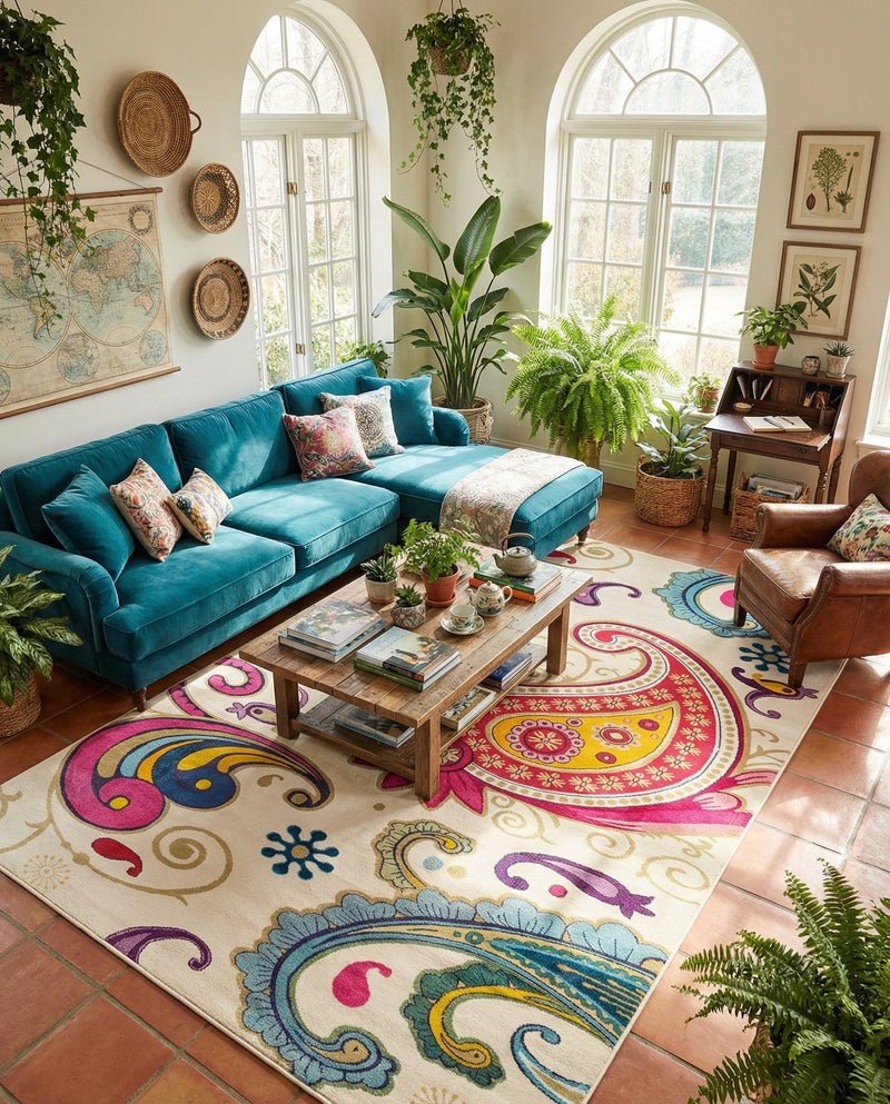 Marrakesh Elegance Collection Area Rug -  Beni Rectangle Cream  lifestyle 23