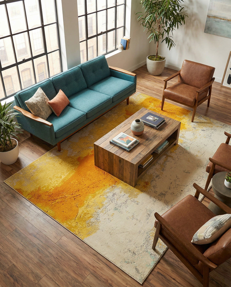 Marrakesh Elegance Collection Area Rug -  Tarfaya Rectangle Yellow  lifestyle 11