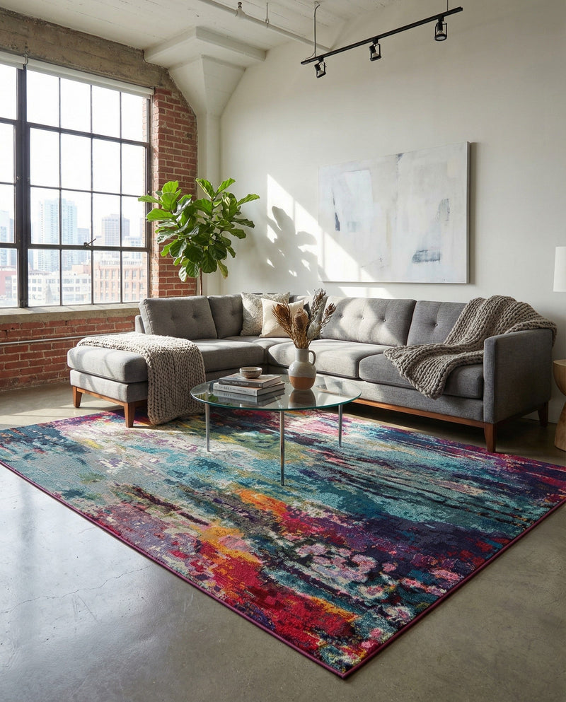 Chromatic Oasis Collection Area Rug -  Oasis Rectangle Multi  lifestyle 13