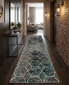 Trellis Mosaic Collection Area Rug - Arborville (Blue Multi) Runner Blue Multi  lifestyle 67
