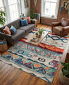 Colorburst Oasis Collection Area Rug -  Lagoon Rectangle Multi  lifestyle 10