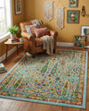 Caribbean Cove Collection Area Rug -  Tobago Rectangle Aqua  lifestyle 49