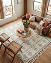 Sonoran Collection Area Rug - BellRock Rectangle Aquamarine and White  lifestyle 19