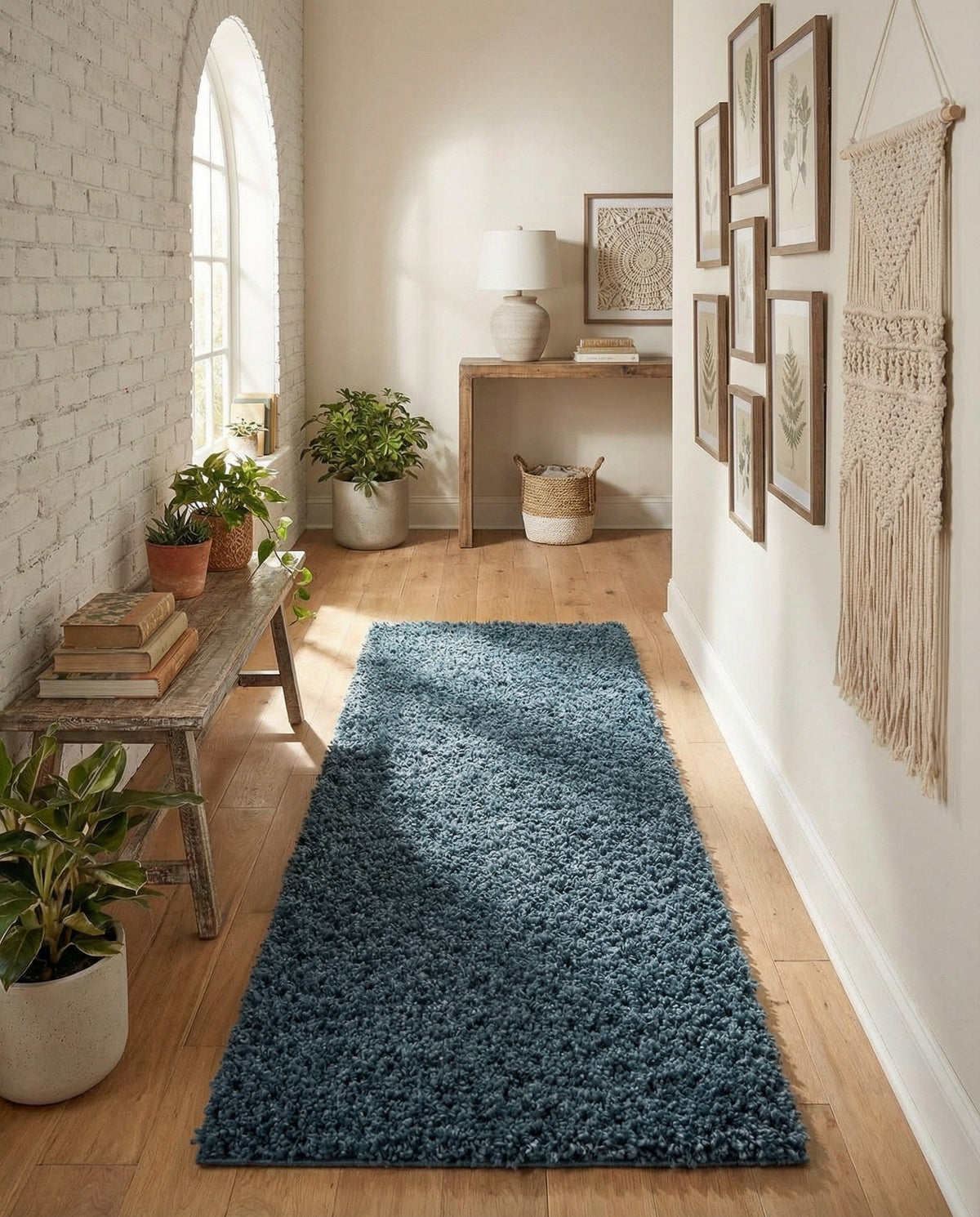 Alpine Plush Collection Area Rug -  Cortina (Marine Blue) Runner Marine Blue  lifestyle 82