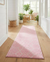 Trellis Mosaic Collection Area Rug - Arborville (Light Pink) Runner Light Pink  lifestyle 71