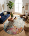 Chromatic Oasis Collection Area Rug -  Azure Oval Beige  lifestyle 76