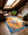 Heritage Elegance Collection Area Rug -  Winterthur (Orange) Rectangle Orange  lifestyle 14