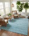 Marrakech Lattice Collection Area Rug - Medina (Turquoise) Rectangle Turquoise  lifestyle 10