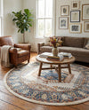 Eden Oasis Collection Area Rug -  Refuge (Cream) Round Cream  lifestyle 58