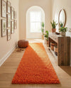 Plush Oasis Collection Area Rug - Serenity (Tiger Orange) Runner Tiger Orange  lifestyle 45