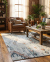 Aegean Elegance Washables Collection Area Rug -  Zakynthos Rectangle Ivory Gray  lifestyle 62