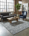 Garden Maze Retreat Collection Area Rug -  Arborlane Rectangle Gray  lifestyle 17