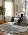 Riviera Elegance Collection Area Rug - Antibes (Dark Gray) Octagon Dark Gray  lifestyle 53