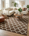 Lattice Gardens Collection Area Rug -  Bloomfield (Brown) Rectangle Brown  lifestyle 17