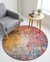 Urban Terrace Collection Area Rug -  Terrace Round Multi  lifestyle 63