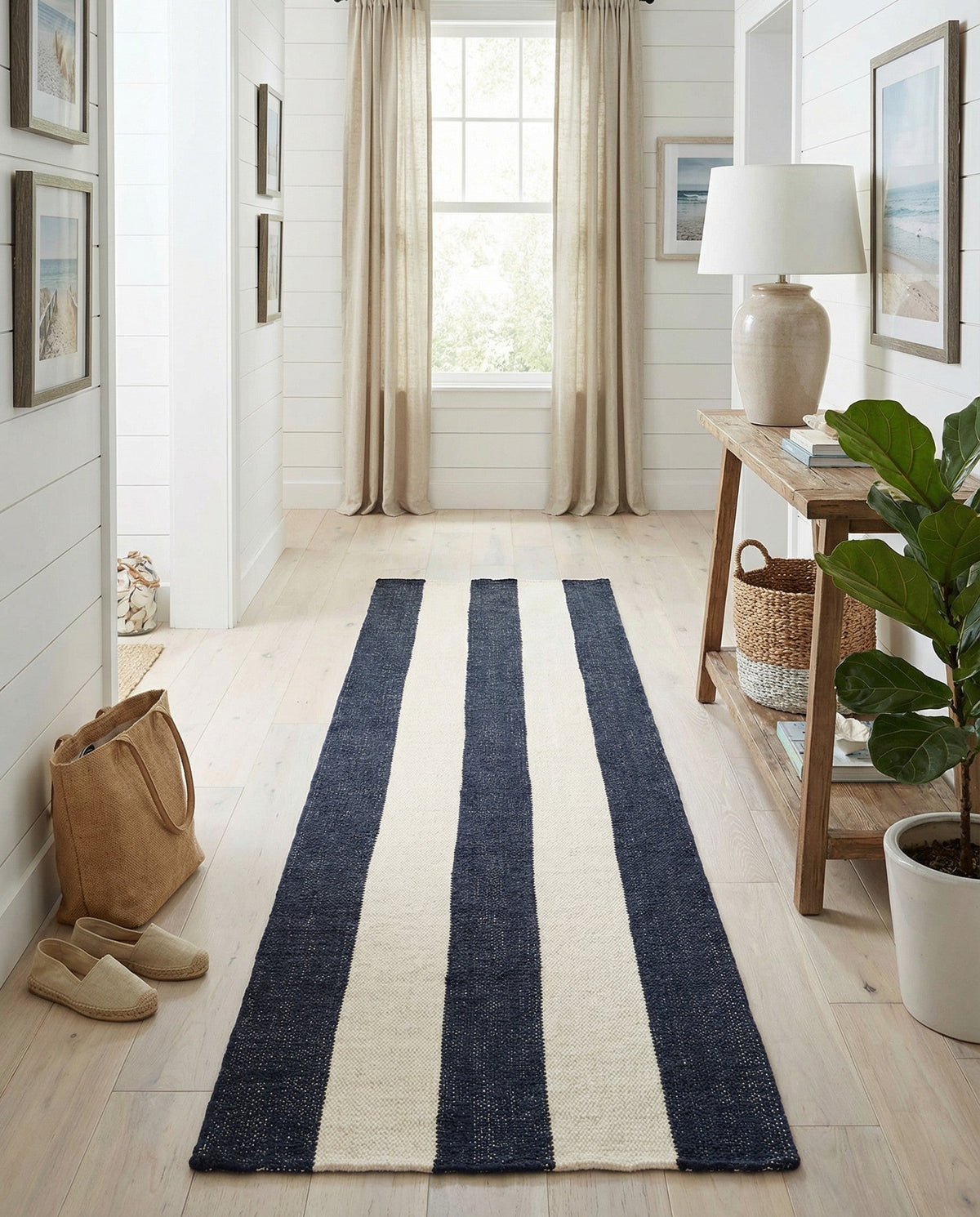 Martha's Vineyard Blueprints Collection Area Rug - Edgartown Runner Nautical Navy  lifestyle 175
