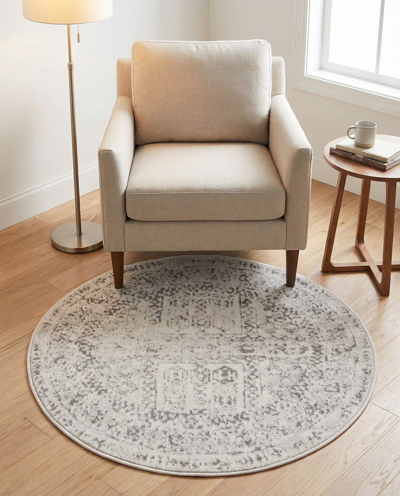 Cambridge Classics Collection Area Rug - Trinity (Cream) Round Cream  lifestyle 65