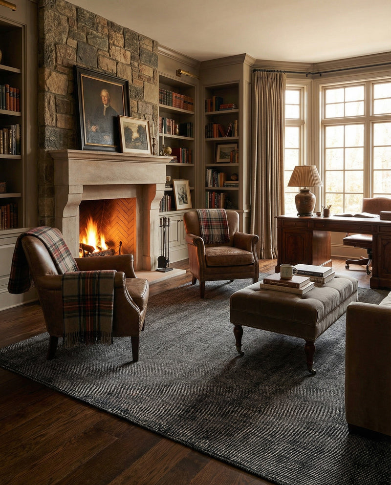 Berkshire Estate Collection Area Rug - Windsor (Blackberry) Rectangle Blackberry  lifestyle 11