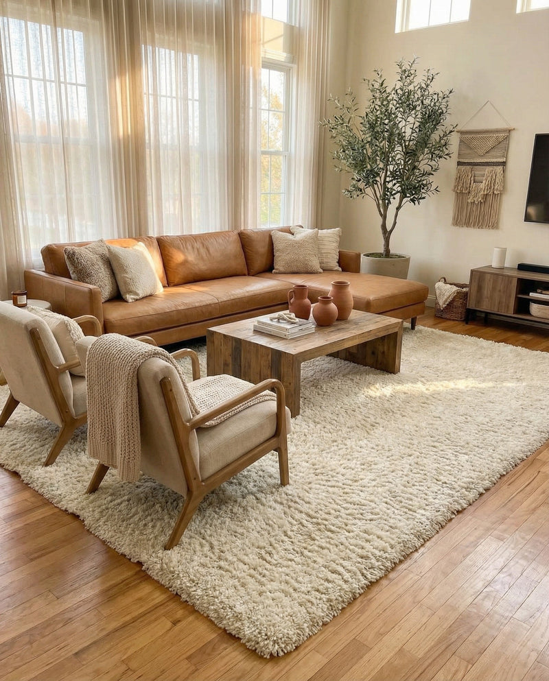 Plush Oasis Collection Area Rug - Serenity (Pure Ivory) Rectangle Pure Ivory  lifestyle 24