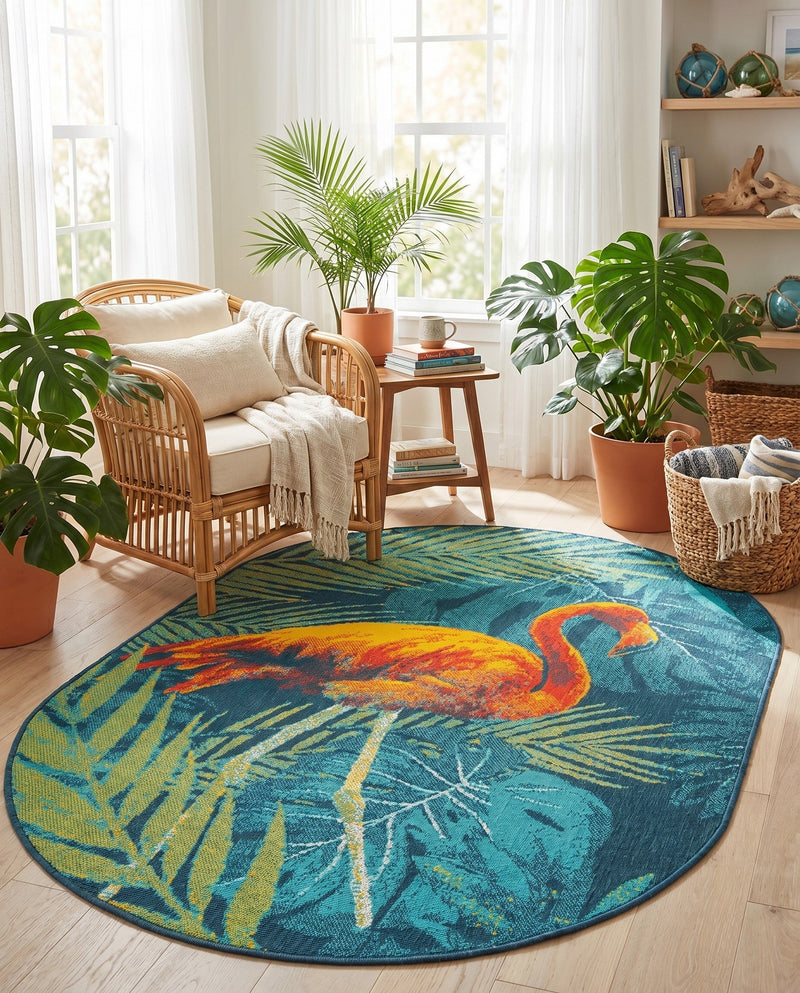Seaside Haven Rugs Collection Area Rug -  Tidepool Oval Multi  lifestyle 52