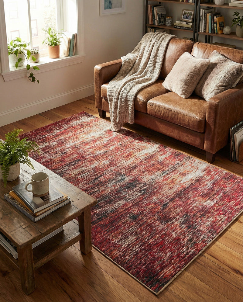 Sahara Essence Collection Area Rug - Oasis (Rust Red) Rectangle Rust Red  lifestyle 10