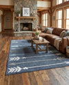 Autumn Meadow Collection Area Rug -  Junipervale Rectangle Navy Blue  lifestyle 26