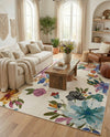 Meadow Breeze Collection Area Rug - Wildflower Rectangle Ivory  lifestyle 27