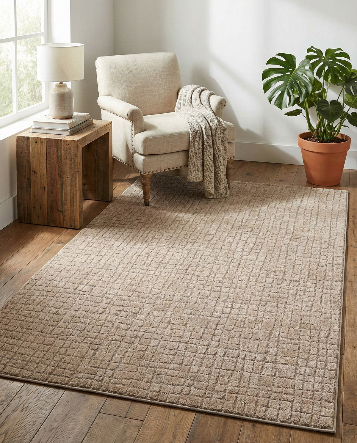 Haven Tapestry Collection Area Rug - WhisperingFalls Rectangle Rustic Pebble  lifestyle 22