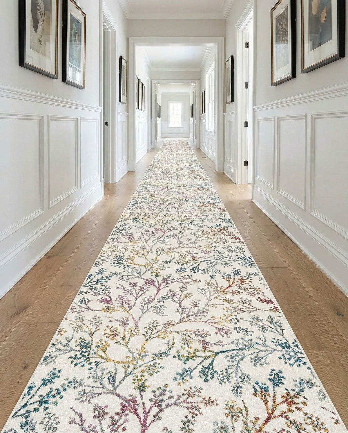 Meadow Breeze Collection Area Rug -  Sunbeam Runner Ivory  lifestyle 182