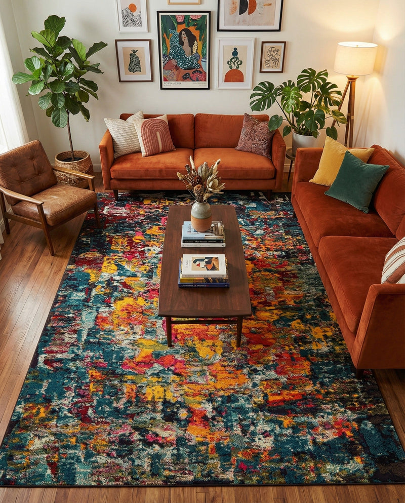 Marrakesh Elegance Collection Area Rug -  Larache Rectangle Multi  lifestyle 16