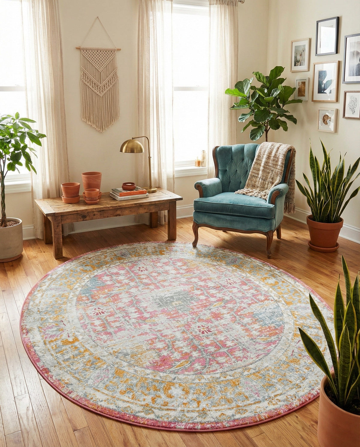 Arcadia Rugs Collection Area Rug -  Olympus Oval Pink  lifestyle 84